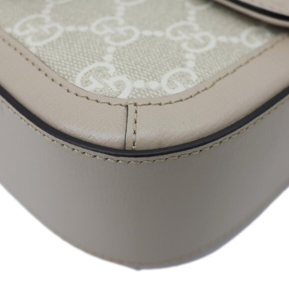 Gucci Horsebit 1955 Small GG Supreme Canvas Shoulder Bag Beige 735178 - Picture 8 of 16